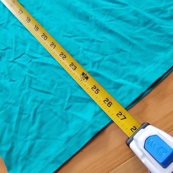 Lands End Skimmer Turtleneck Shaped Fit Cotton Modal sz XL Teal Seafoam - Picture 7 of 9